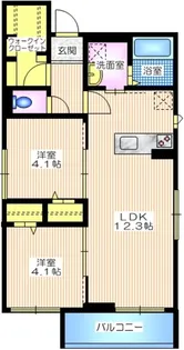 カーサレオン鎌倉【3階】の間取り