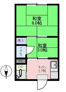 むつみハウス【2階】の間取り