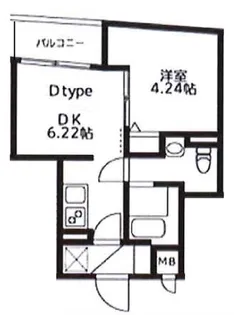 U Residence武蔵小山【2階】の間取り