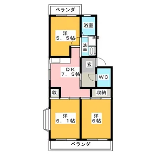 エトワールS駅前【4階】の間取り