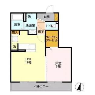 茨城県稲敷郡阿見町住吉2【アパート】の間取り