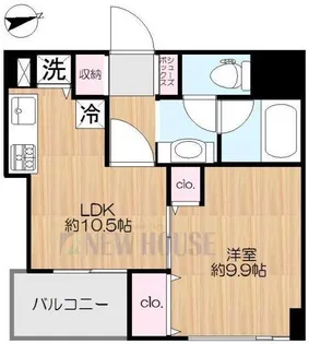 ヴィアシテラ新宿【1階】の間取り