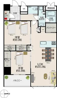 ブランヴェール【11階】の間取り
