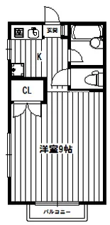 ハウスM.K【1階】の間取り