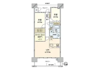 ジオ新町【14階】の間取り
