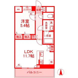 AT Hakkey【6階】の間取り