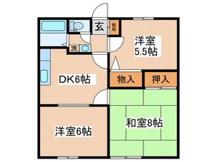 ビーライン鷺沼【2階】の間取り