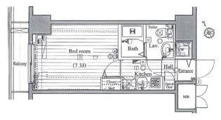 グランド・ガーラ日本橋兜町【5階】の間取り