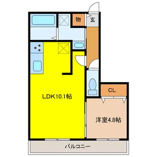 Moku Chitose【4階】の間取り