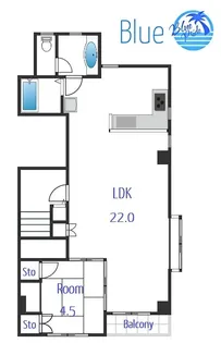 ライフモリ9号館【4階】の間取り
