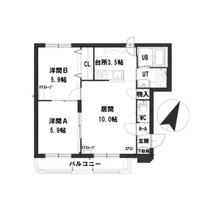 グランメール2・4【1階】の間取り