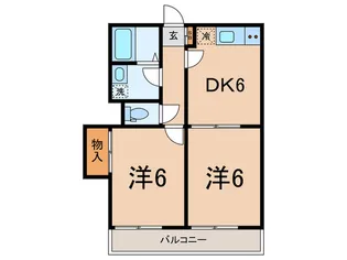 フラットカジマヤ【1階】の間取り