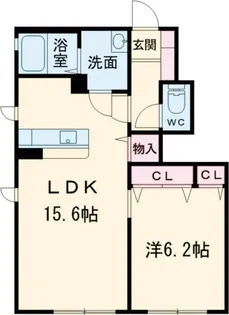 リーフガーデンハイツ B【1階】の間取り