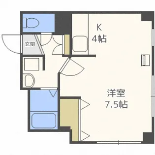 OMレジデンス北17条【4階】の間取り