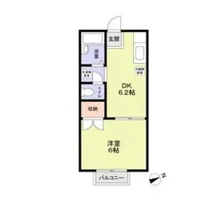 第2晴美ハイツ【2階】の間取り