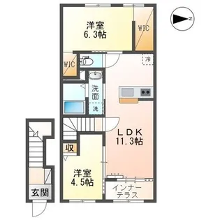 メゾンエメ【2階】の間取り