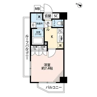 プレール・ドゥーク板橋舟渡【5階】の間取り