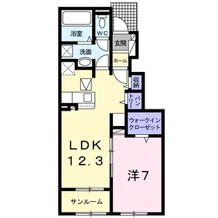 ポラールD【1階】の間取り