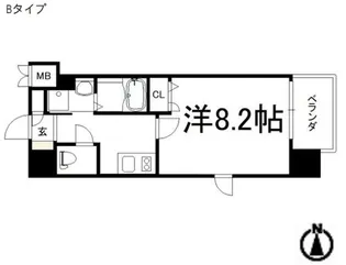 ディクス梅田東レジデンス【7階】の間取り