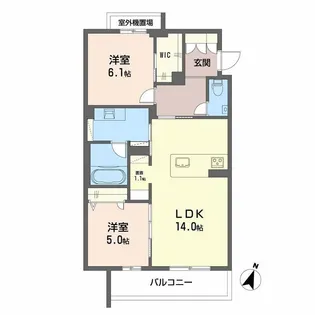 Balloonflower North【3階】の間取り