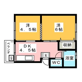 つたや荘【2階】の間取り