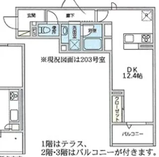 ブラウネスハイム南馬込【1階】の間取り