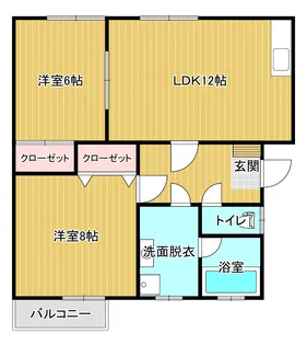 レジデンスアポロA【1階】の間取り