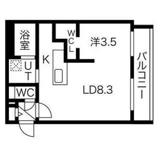 エアフォルク発寒南【2階】の間取り