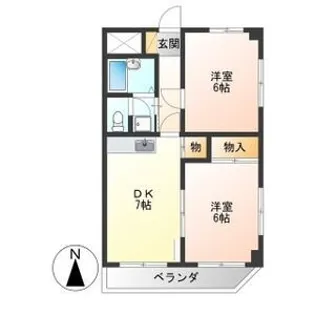 レジデンス滝の原I【2階】の間取り