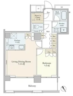 パークコート神宮前【5階】の間取り
