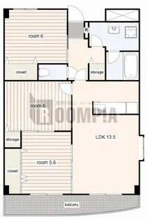 ルミエール茜部【5階】の間取り