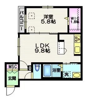 トルチェノアール【3階】の間取り