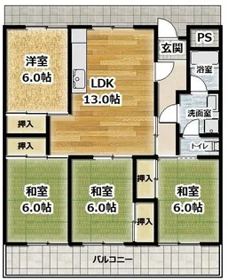 ルミウス常盤通【10階】の間取り