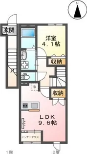 ソレイユ蓮台寺【2階】の間取り