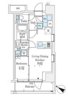 テラス駒込イースト【5階】の間取り