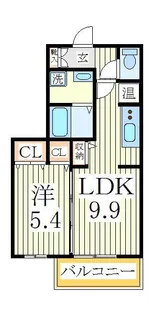 ガーデンヒルズA【3階】の間取り