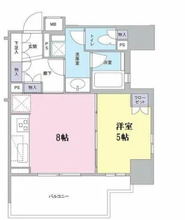 藤和シティホームズ台東御徒町ウェルブライト【5階】の間取り