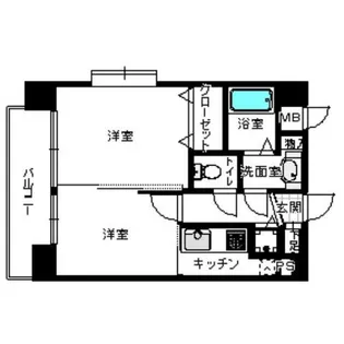 プティソール博多【4階】の間取り