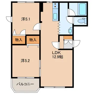 リヴェラルガーデン壱番館【2階】の間取り