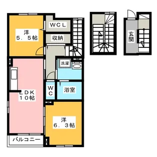 メゾン・リベルテA【3階】の間取り