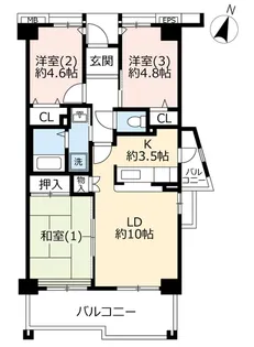 URコンフォール鶴間ライラック通り【13階】の間取り