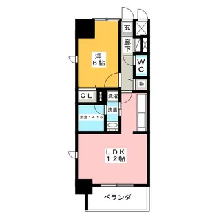 Raffine名駅南【13階】の間取り
