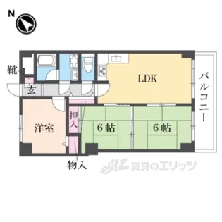 インペリアル花屋敷【4階】の間取り
