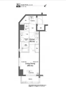 プラウドフラット門前中町II【6階】の間取り