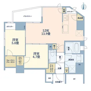 Premium大岡山【5階】の間取り