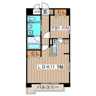 新田東レジデンス【3階】の間取り