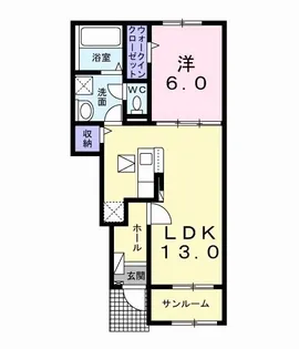 フィデール・ジェルメ【1階】の間取り