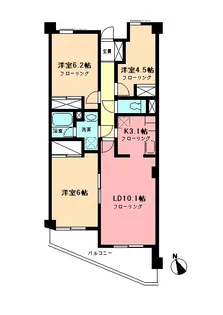 クレールノースヒルズ【2階】の間取り