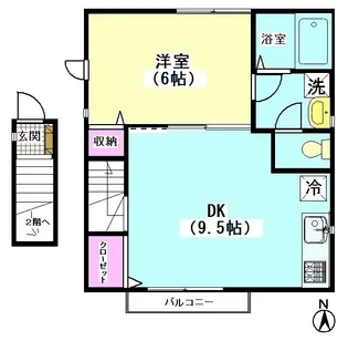 ヴィラ・ルミエール【2階】の間取り