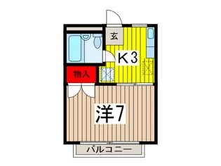 ベルシオン筑波【2階】の間取り